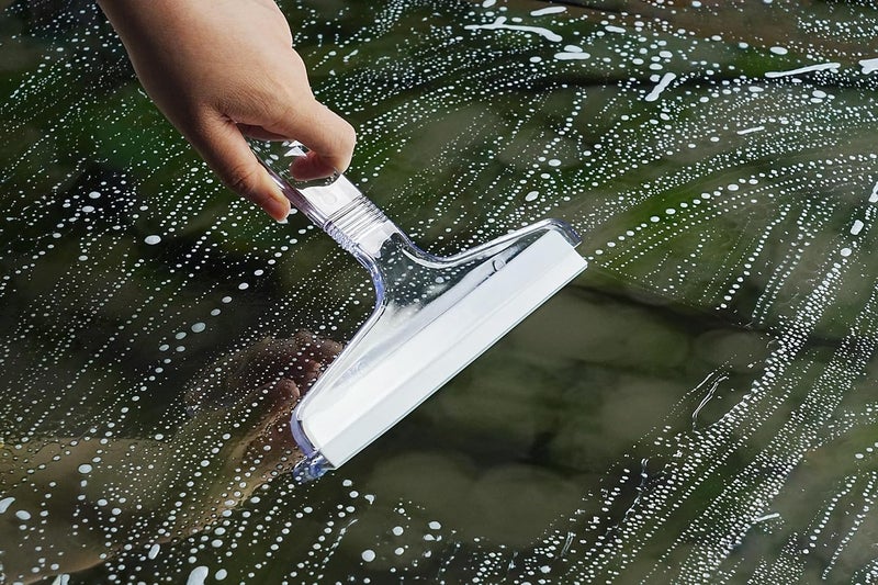 NewTalent New Talent 2 PCS Shower Squeegee Transparent, for Shower Glass, Shower Doors, Bathroom, Window and Car Glass(1 Large and 1 Small) - Image 4